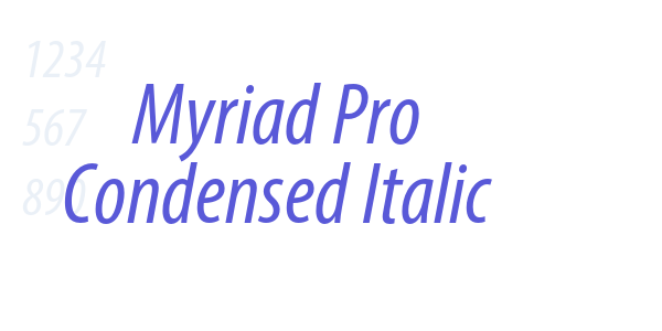 Myriad Pro Condensed Italic font free