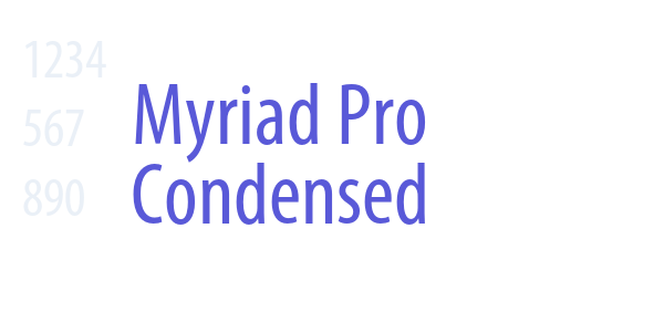 Myriad Pro Condensed font free