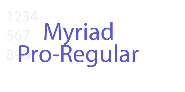 Myriad Pro-Regular font free