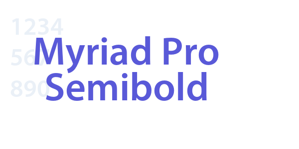 Myriad Pro Semibold font free