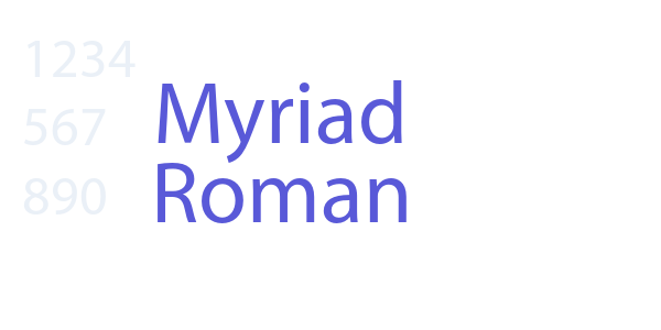 Myriad Roman font free