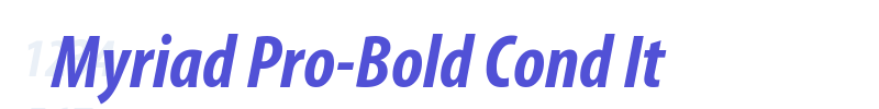 Myriad Pro-Bold Cond It-font