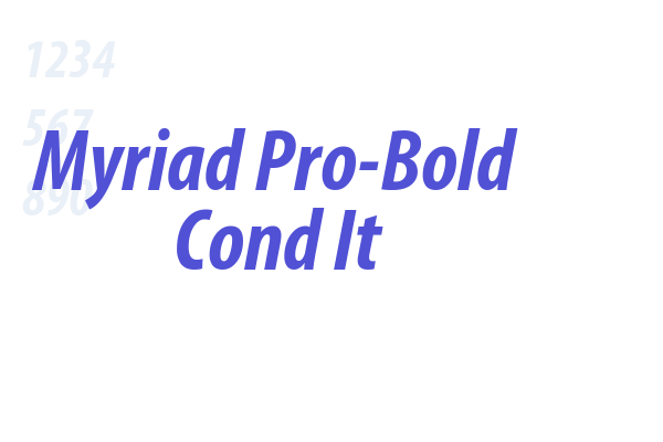 Myriad Pro-Bold Cond It