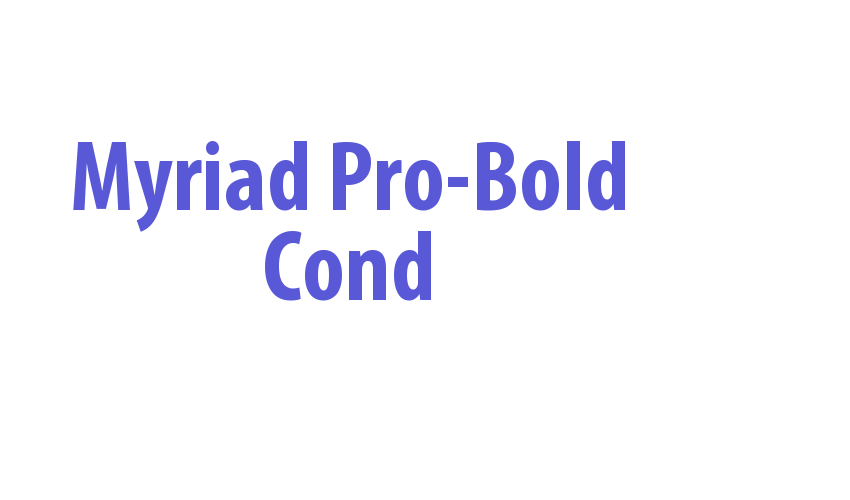 Myriad Pro-Bold Cond Font Download