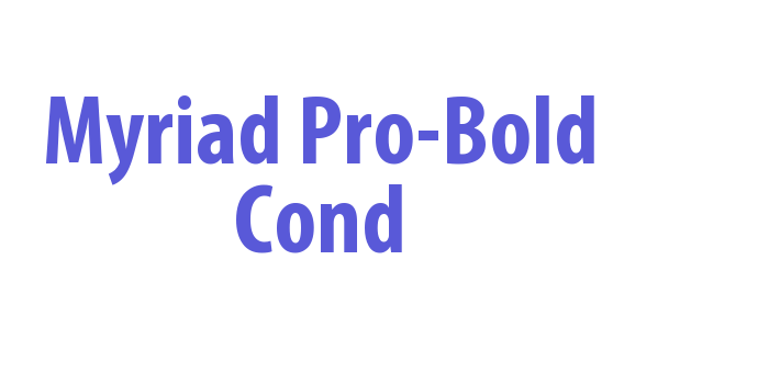 Myriad Pro-Bold Cond Font Download