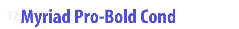 Myriad Pro-Bold Cond-font