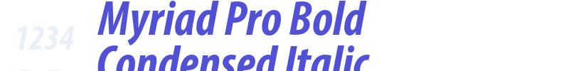 Myriad Pro Bold Condensed Italic-font