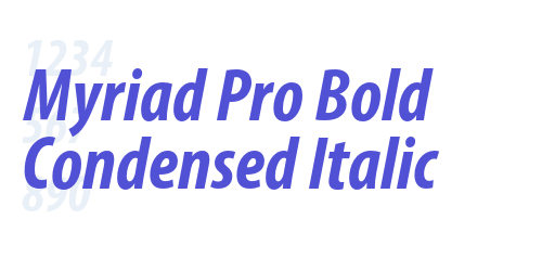 Myriad Pro Bold Condensed Italic-font-download