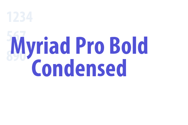 Myriad Pro Bold Condensed