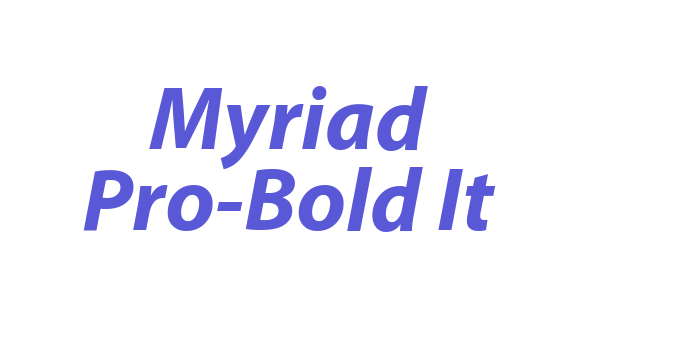 Myriad Pro-Bold It Font Download