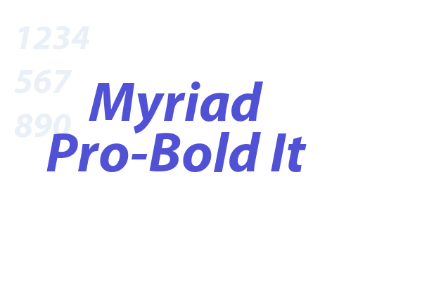 Myriad Pro-Bold It