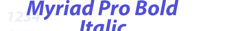 Myriad Pro Bold Italic-font