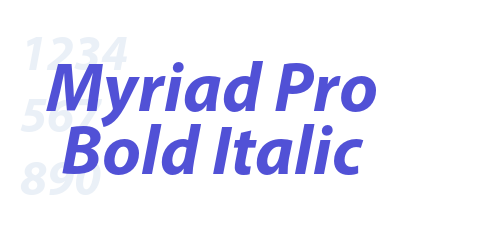Myriad Pro Bold Italic-font-download