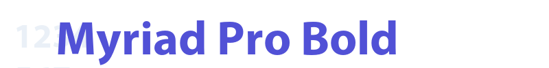 Myriad Pro Bold-font