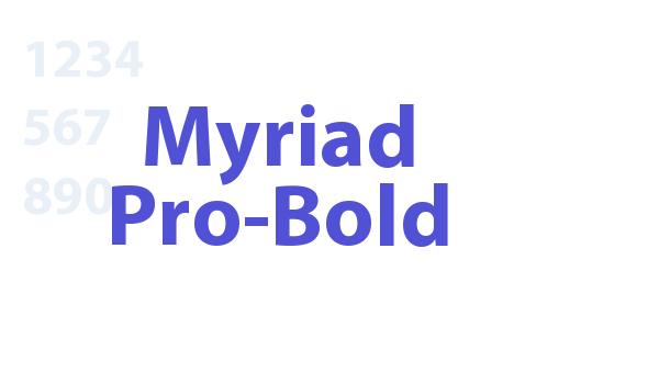 Myriad Pro-Bold font download