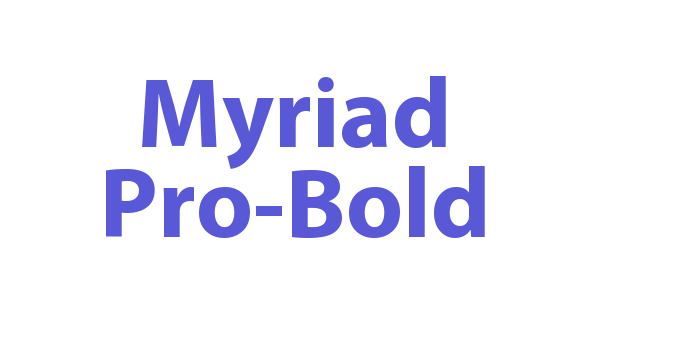 Myriad Pro-Bold Font