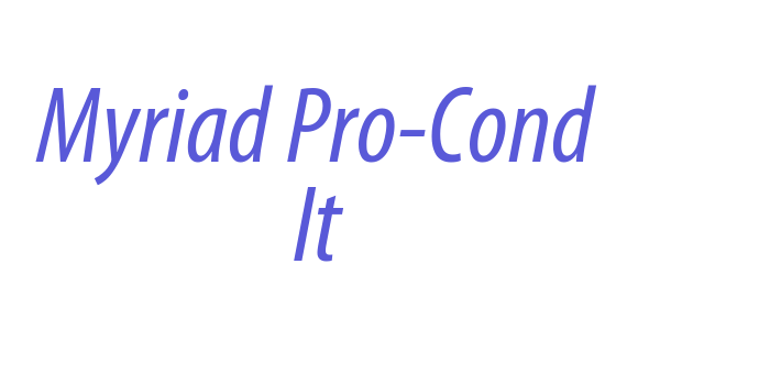 Myriad Pro-Cond It Font