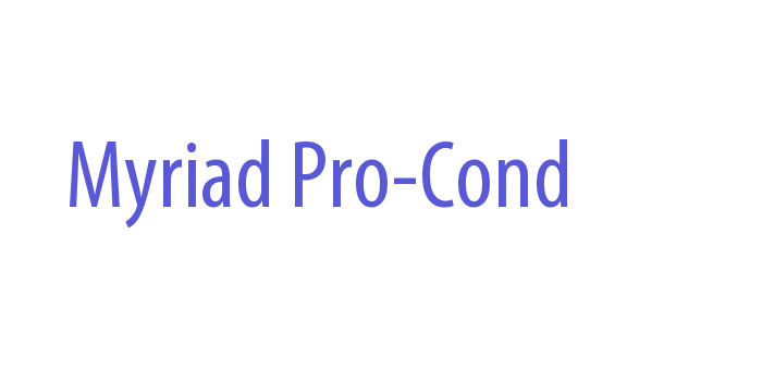 Myriad Pro-Cond Font Download