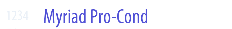 Myriad Pro-Cond-font
