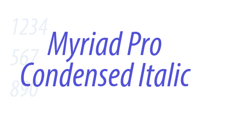Myriad Pro Condensed Italic-font-download