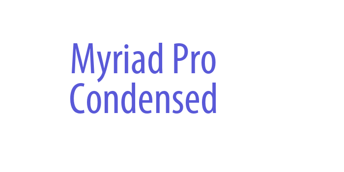 Myriad Pro Condensed Font Download