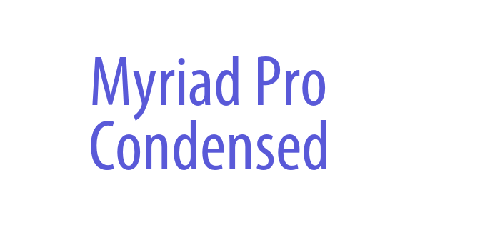 Myriad Pro Condensed Font