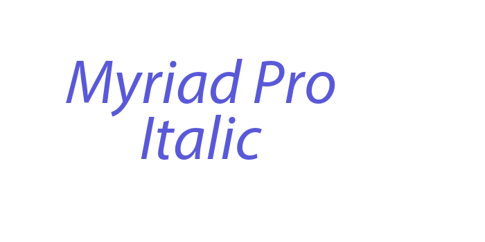 Myriad Pro Italic Font Download