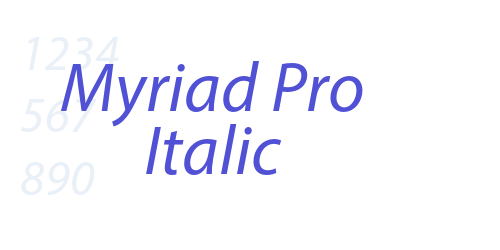 Myriad Pro Italic-font-download