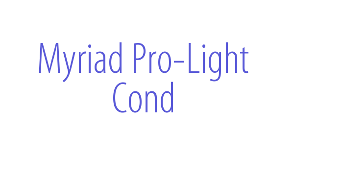 Myriad Pro-Light Cond Font Download