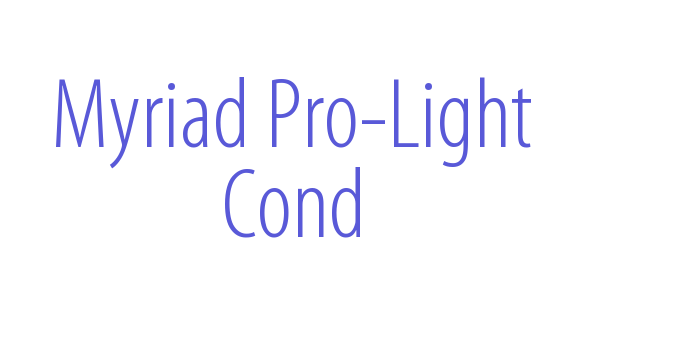 Myriad Pro-Light Cond Font