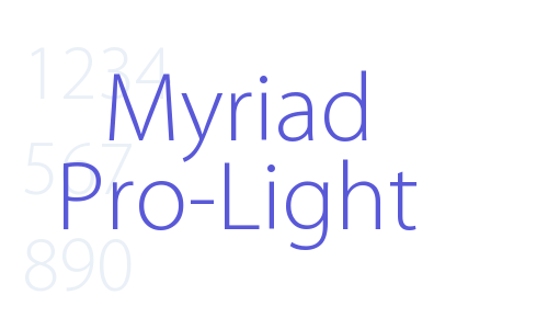 Myriad Pro-Light Font Download