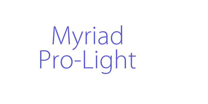 Myriad Pro-Light Font Download