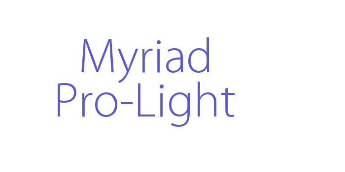 Myriad Pro-Light Font