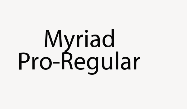 Myriad Pro-Regular Font