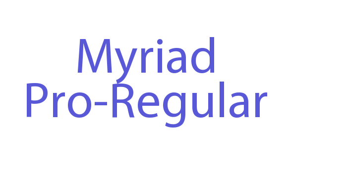 Myriad Pro-Regular Font