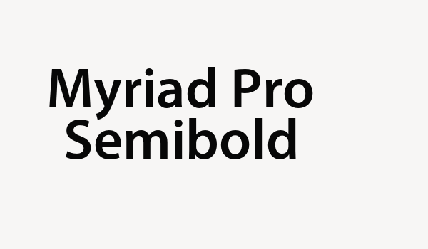 Myriad Pro Semibold Font