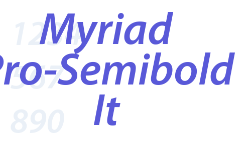 Myriad Pro-Semibold It Font Download