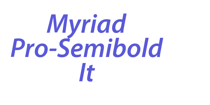 Myriad Pro-Semibold It Font Download