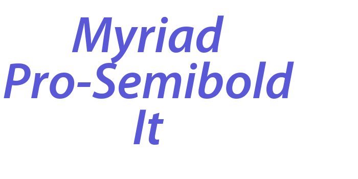 Myriad Pro-Semibold It Font