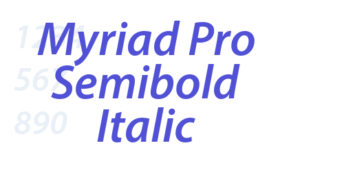 Myriad Pro Semibold Italic-font-download