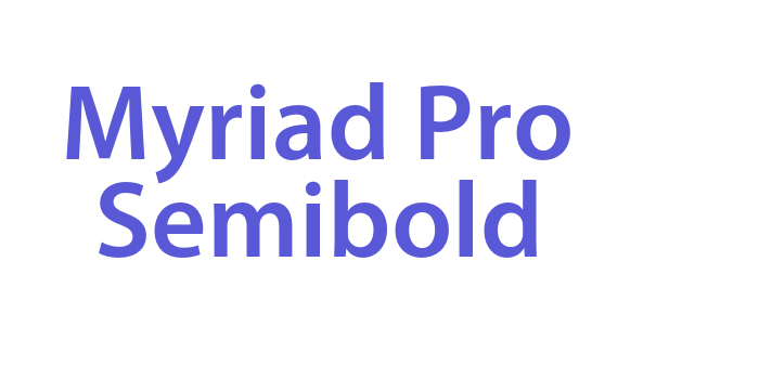 Myriad Pro Semibold Font