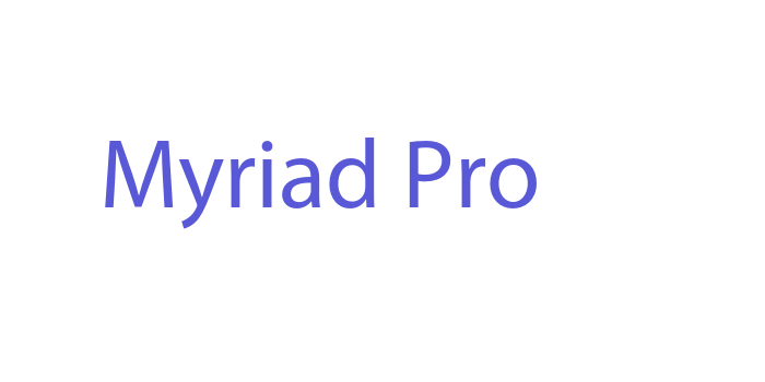 Myriad Pro Font Download