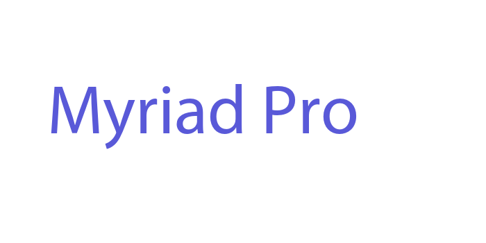 Myriad Pro Font