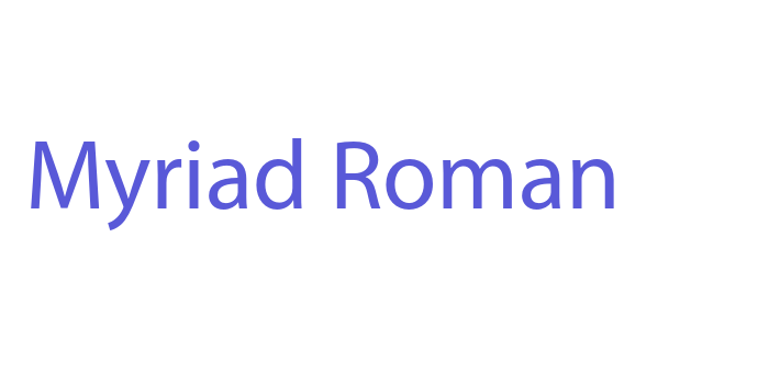 Myriad Roman Font Download