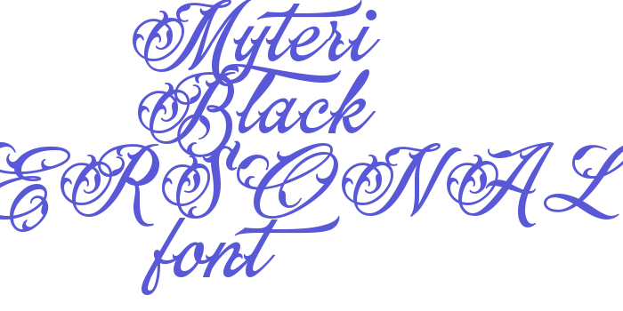 Myteri Black PERSONAL font Font Download