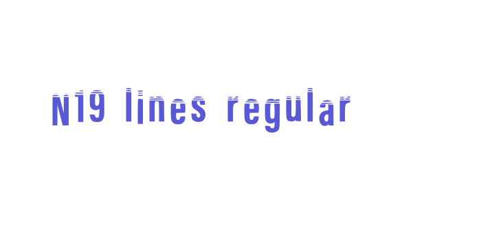 N19 Lines Regular Font Download