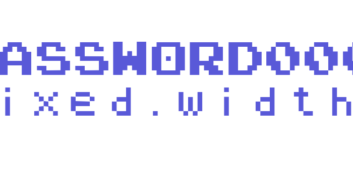 NARPASSWORD00000 fixed.width Font Download