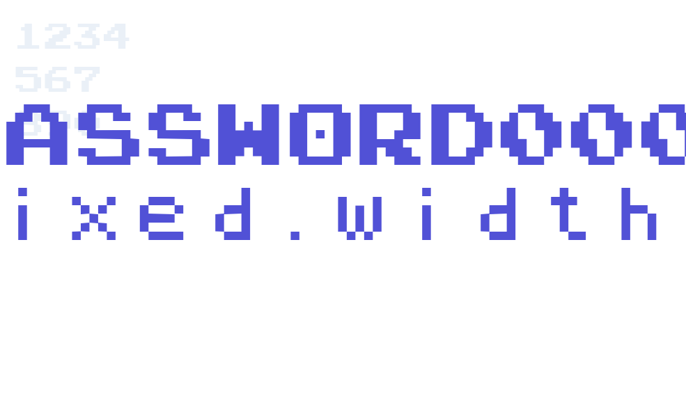 NARPASSWORD00000 fixed.width-font-download