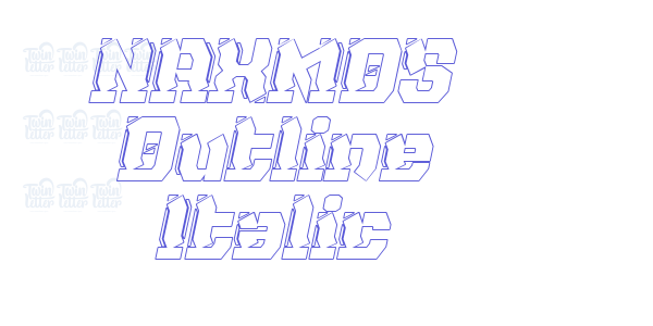 NAXMOS Outline Italic font free