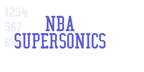 NBA SuperSonics font